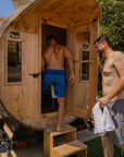 two guys going to sauna together, friendship, things to do with friends 